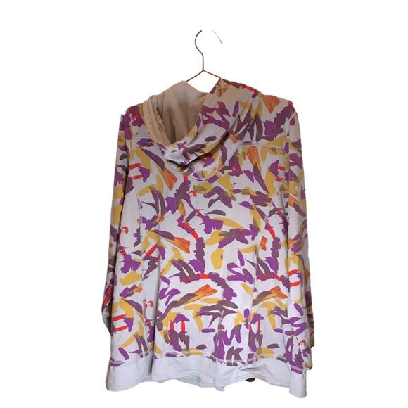 Logo by Lori Goldstein lounge multi print and color full zip jacket size XL - Picture 2 of 7